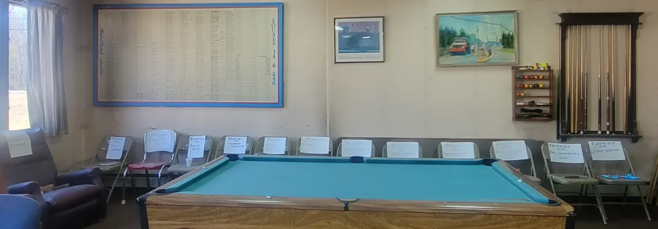 Inside the Local 14 union hall, 2024