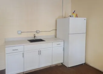 New kitchenette where closet had been
