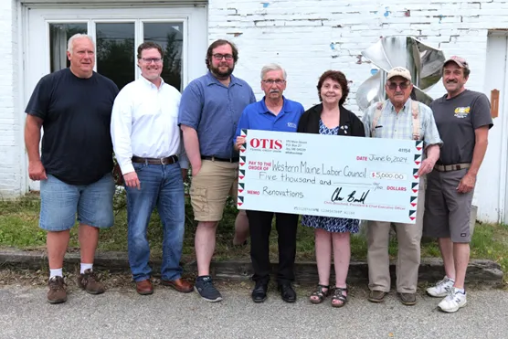 Presenting the cheque from Otis FCU